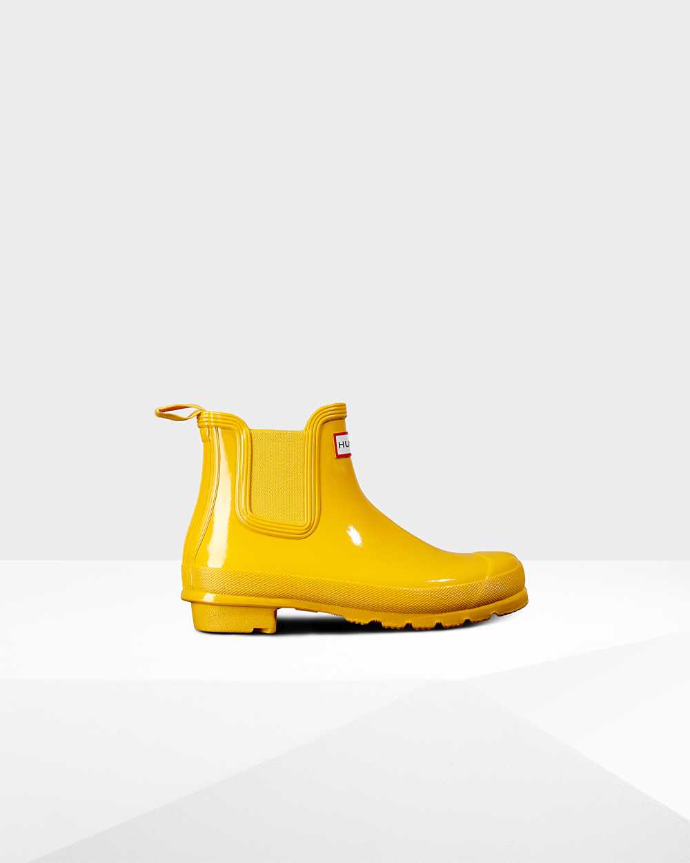 Hunter Original Gloss Women's Chelsea Boots NZ-92844G Yellow